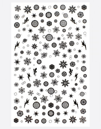 Наклейки, снежинки черные 099 Наклейки, снежинки черные 099