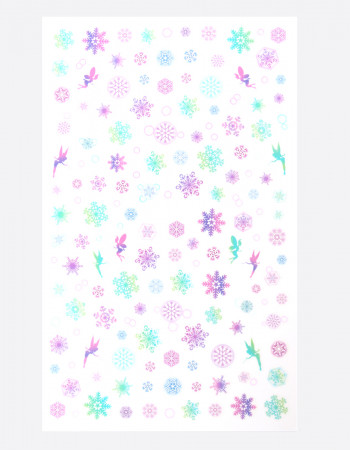 Наклейки, снежинки цветные 349 Наклейки, снежинки цветные 349