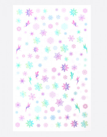 Наклейки, снежинки цветные 349 Наклейки, снежинки цветные 349