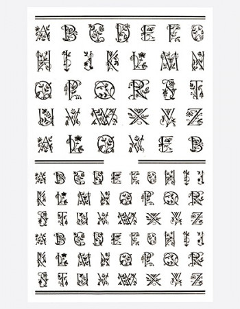 Наклейки, шрифт цветы 107 Наклейки, шрифт цветы 107