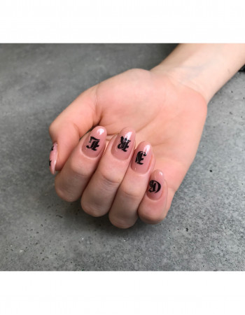 Наклейки, шрифт готика черные 210 Наклейки, шрифт готика черные 210