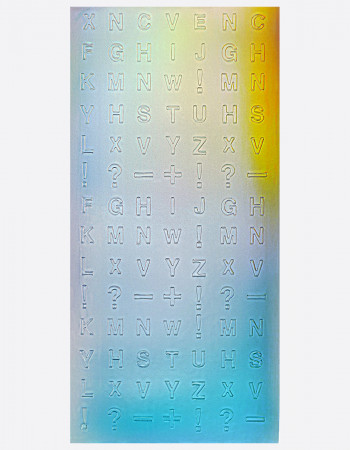 Наклейки, шрифт контурный голограмма переливчатый 282 Наклейки, шрифт контурный голограмма переливчатый 282