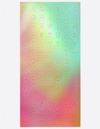 Наклейки, шрифт контурный голубой переливчатый 276 Наклейки, шрифт контурный голубой переливчатый 276