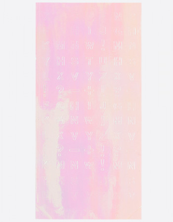 Наклейки, шрифт контурный розовый переливчатый 275 Наклейки, шрифт контурный розовый переливчатый 275