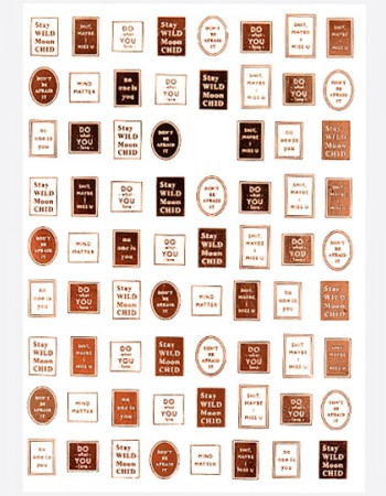 Наклейки, stay wild бронза 154 Наклейки, stay wild бронза 154