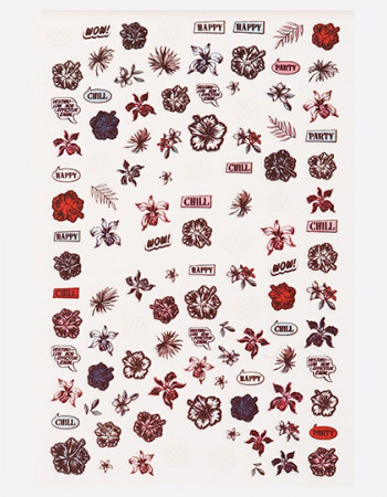 Наклейки, тату цветы 072 Наклейки, тату цветы 072