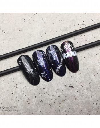 Наклейки, текст прописи белый 307 Наклейки, текст прописи белый 307