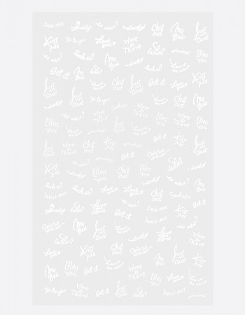 Наклейки, текст трафарет белый Наклейки, текст трафарет белый