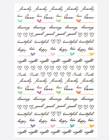 Наклейки, тексты сердечки 304 Наклейки, тексты сердечки 304