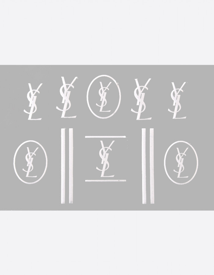 Наклейки, ysl белые 185 Наклейки, ysl белые 185