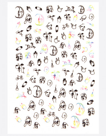 Наклейки, жесты, лица контурные 215 Наклейки, жесты, лица контурные 215