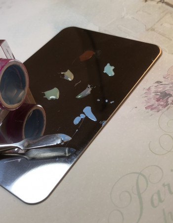 Палитра металлическая с лопаткой Палитра металлическая с лопаткой