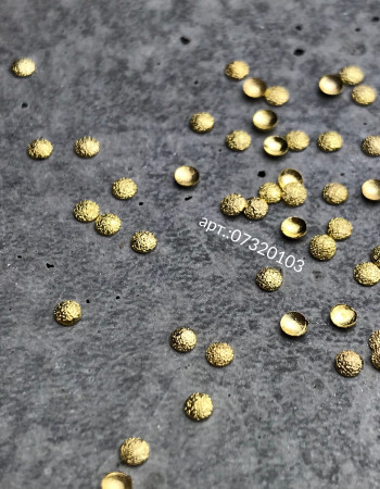 Полусферы круглые шлифованные золото 2 мм  Полусферы круглые шлифованные золото 2 мм
