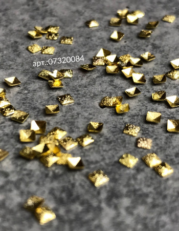 Полусферы граненные шлифованные золото 2х2 мм  Полусферы граненные шлифованные золото 2х2 мм