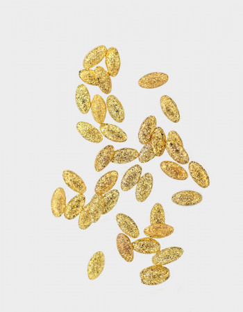 Полусферы лепестки шлифованные золото 2х3 мм Полусферы лепестки шлифованные золото 2х3 мм