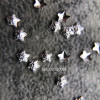Полусферы звезды шлифованные серебро 2х2 мм Полусферы звезды шлифованные серебро 2х2 мм
