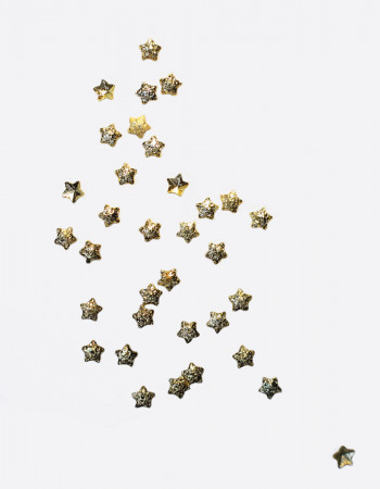 Полусферы звезды шлифованные золото 2х2 мм  Полусферы звезды шлифованные золото 2х2 мм