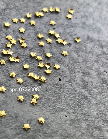 Полусферы звезды шлифованные золото 2х2 мм  Полусферы звезды шлифованные золото 2х2 мм