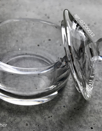 Стаканчик с крышкой стеклянный, круг 60мм Стаканчик с крышкой стеклянный, круг 60мм