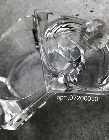 Стаканчик с крышкой стеклянный, квадрат 60мм Стаканчик с крышкой стеклянный, квадрат 60мм